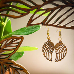 Boucles d’oreilles en bois Ailes d'Ange pour femme