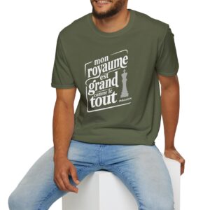 T-shirt « Mon royaume est grand comme le tout » - Motif typographique